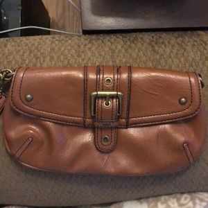 Brown Nine West Wristlet